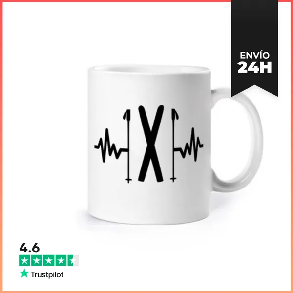 Taza Esquiador Esquí Deporte Montaña Regalo LaTostadora