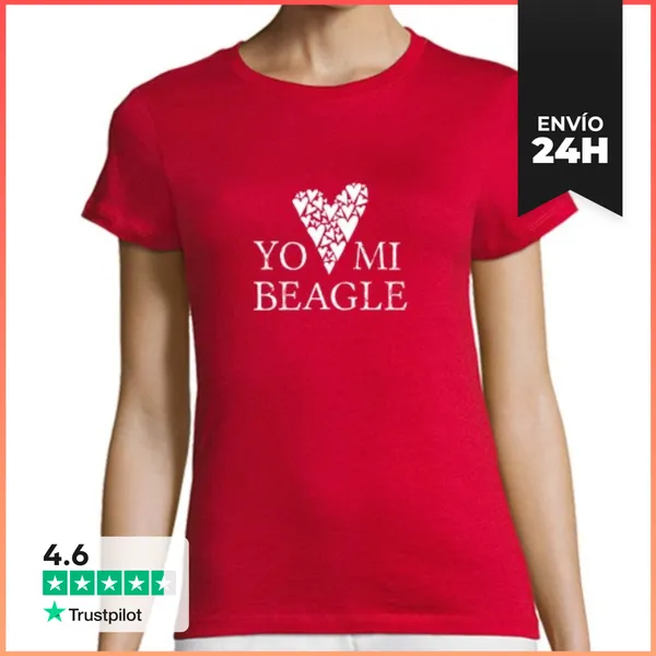 Camiseta Mujer Clásica Love Mi Beagle LaTostadora