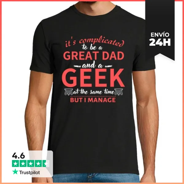 Camiseta Hombre Clásica Regalo Friki Complicado Para Ser Super