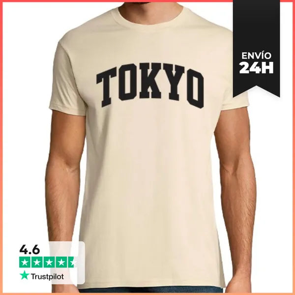 Camiseta Hombre Clásica Pez Koi, Carpa, Tokio, Japón LaTostadora
