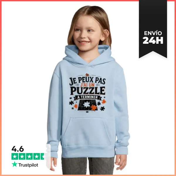 Sudadera Para Niños Con Capucha No Puedo Tengo Un Rompecabezas