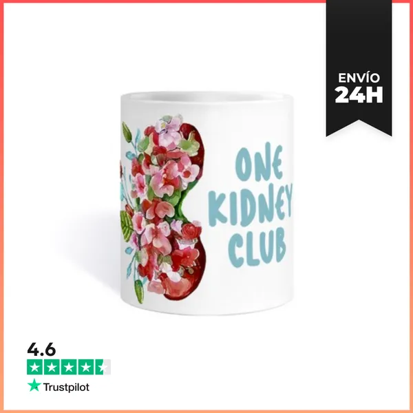 Taza Club De Un Riñón - Obra De Arte Floral LaTostadora
