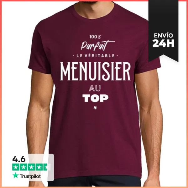 Camiseta Hombre Clásica El Verdadero Carpintero En La Cima