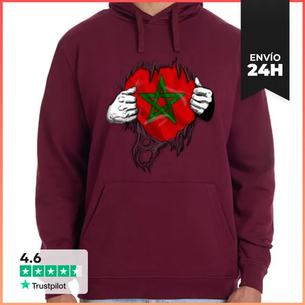 Sudadera Unisex Con Capucha Marruecos 2018 LaTostadora