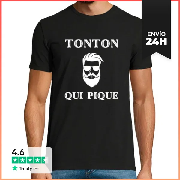 Camiseta Hombre Clásica Tio Barbudo Humor LaTostadora