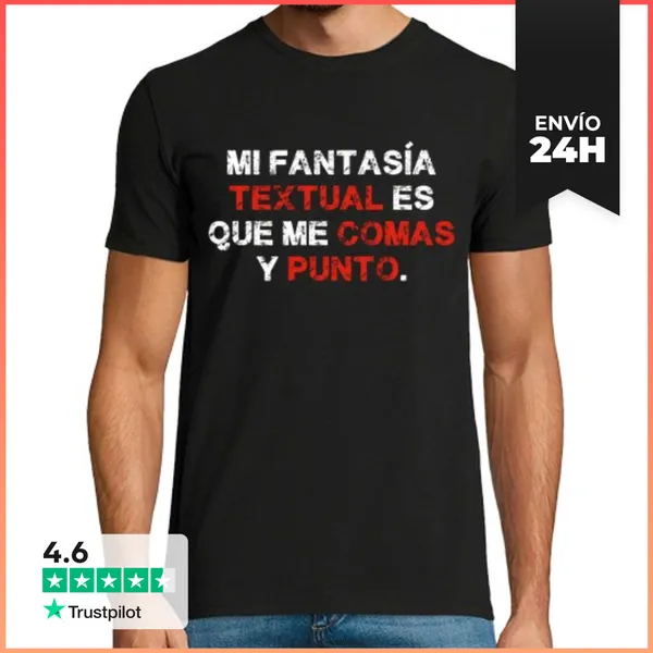 Camiseta Hombre Clásica Mi Fantasía Textual LaTostadora