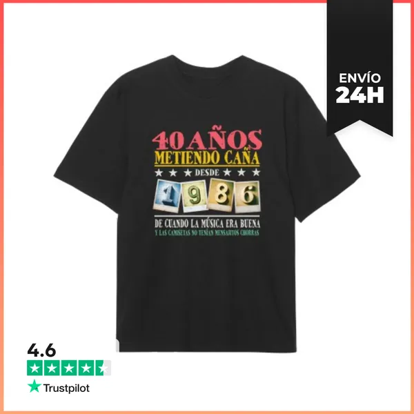 Camiseta Oversize 40 Años 1986 Cumpleaños Retro LaTostadora