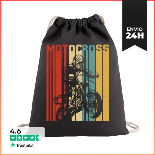 Mochila Saco Con Cuerdas MOTOCROSS MOTO RETRO VINTAGE LaTostadora