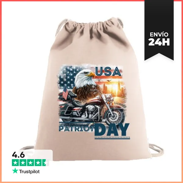 Mochila Saco Con Cuerdas Usa Día Del Patriota LaTostadora