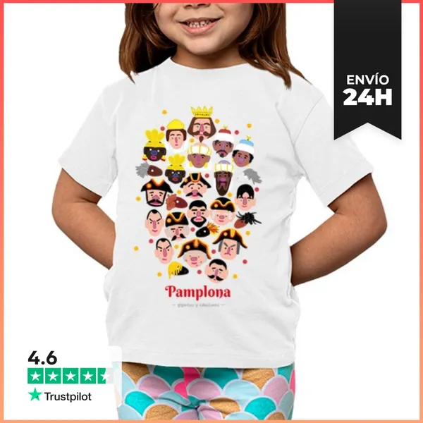 Camiseta Clásica Para Niños San Fermín Pamplona. Gigantes,
