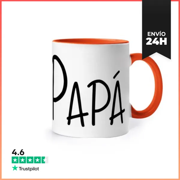 Taza De Colores El Mejor Papá. Negro LaTostadora
