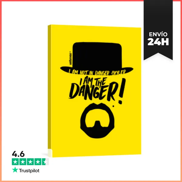 Lienzo Vertical Breaking Bad - I Am The Danger LaTostadora
