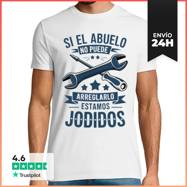 Camiseta Hombre Clásica Si El Abuelo No Puede Arreglarlo