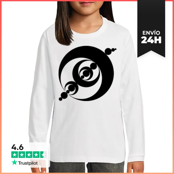 Camiseta Manga Larga Para Niños Diseño De Círculo De Cultivos De
