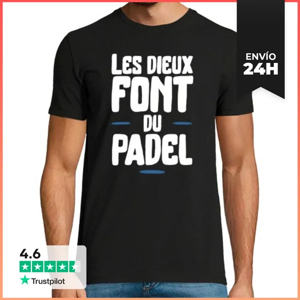 Camiseta Hombre Clásica Los Dioses Hacen El Regalo De Padel