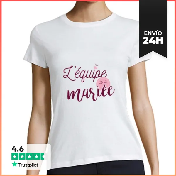 Camiseta Mujer Clásica Equipo De La Novia LaTostadora