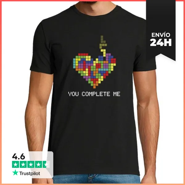 Camiseta Hombre Clásica You Complete Me (Tetris) LaTostadora