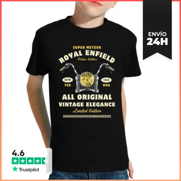 Camiseta Clásica Para Niños Motos Clásicas Estilo 1952 Vintage