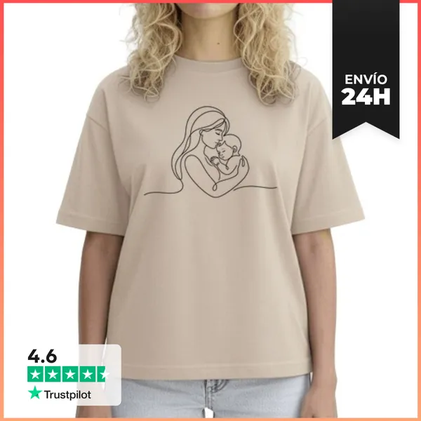 Camiseta Mujer Boxy Mama Trazo LaTostadora