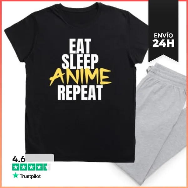 Pijama Comer Dormir Anime Repetir - Manga Otak LaTostadora