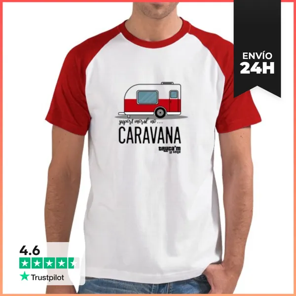 Camiseta Hombre, Estilo Béisbol Moral No... Caravana Vermell