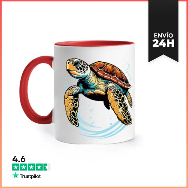 Taza De Colores Tortuga Marina LaTostadora