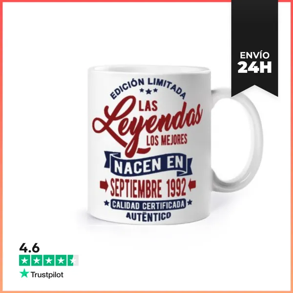 Taza Las Leyendas Nacen En Septiembre 1992 LaTostadora