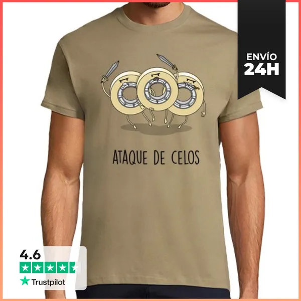 Camiseta Hombre Clásica Ataque De Celos LaTostadora
