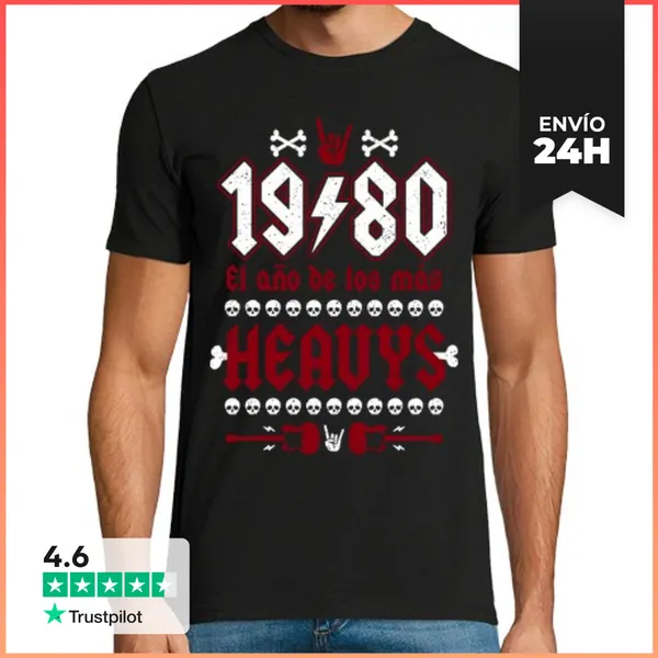 Camiseta Hombre Clásica 1980 Heavys LaTostadora