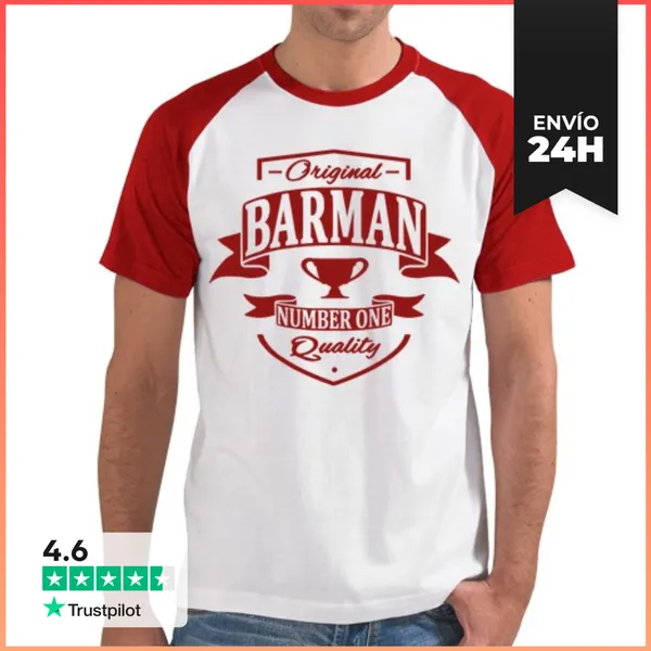 Camiseta Hombre, Estilo Béisbol Barman LaTostadora