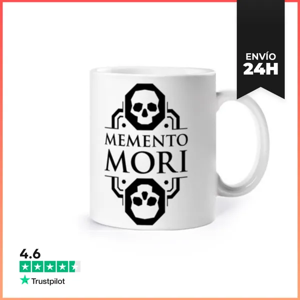 Taza Memento Mori, Filosofía Estoica, Marco Aurelio,