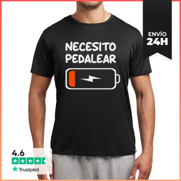 Camiseta Deportiva Hombre Necesito Pedalear Bicicleta Ciclismo