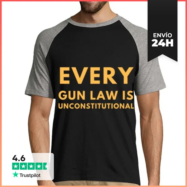 Camiseta Hombre, Estilo Béisbol Cada Ley De Armas Es