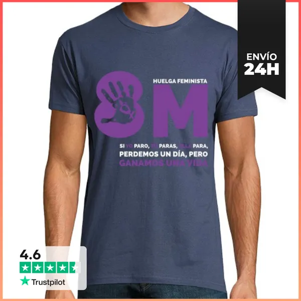 Camiseta Hombre Clásica Huelga Feminista 8M LaTostadora