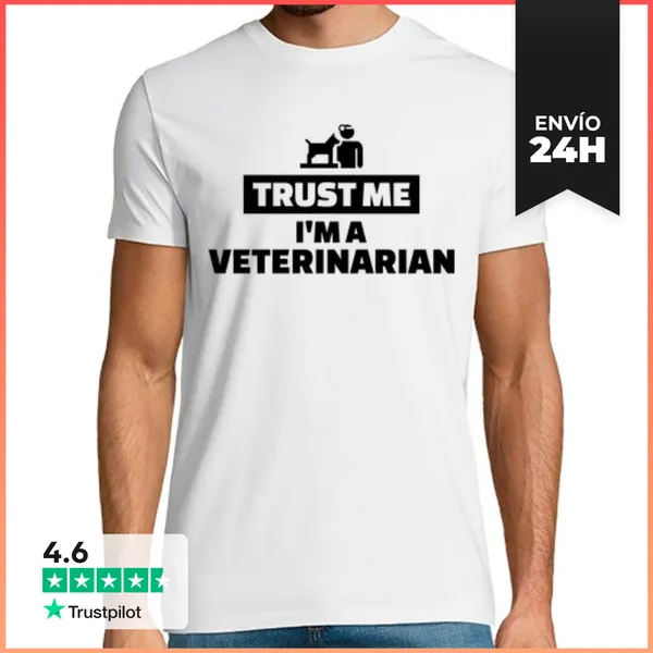 Camiseta Hombre Clásica Confíe En Que Yo Un Veterinario