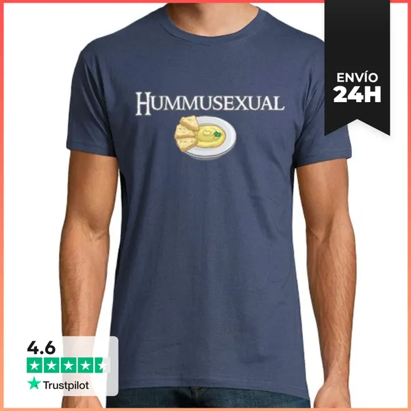 Camiseta Hombre Clásica Hummusexual LaTostadora
