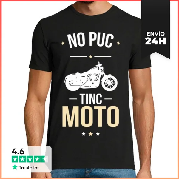 Camiseta Hombre Clásica No Puedo Tengo Moto Catalán LaTostadora