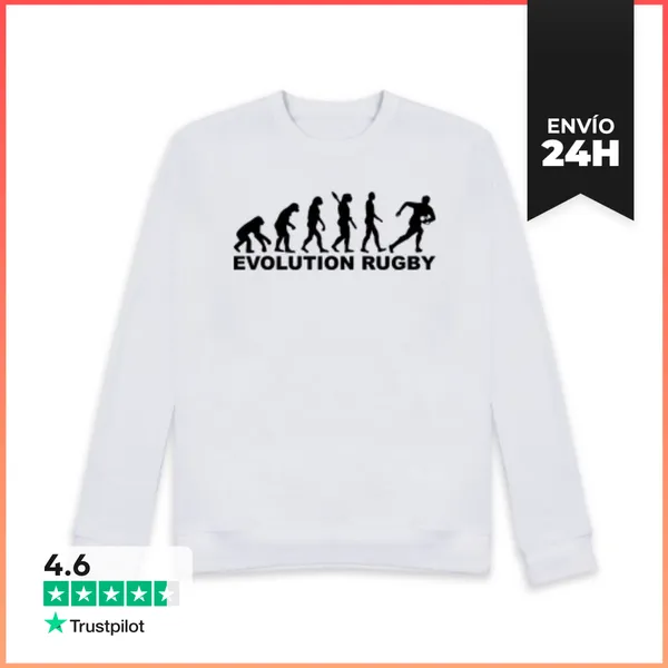 Sudadera Unisex Evolución Rugby LaTostadora
