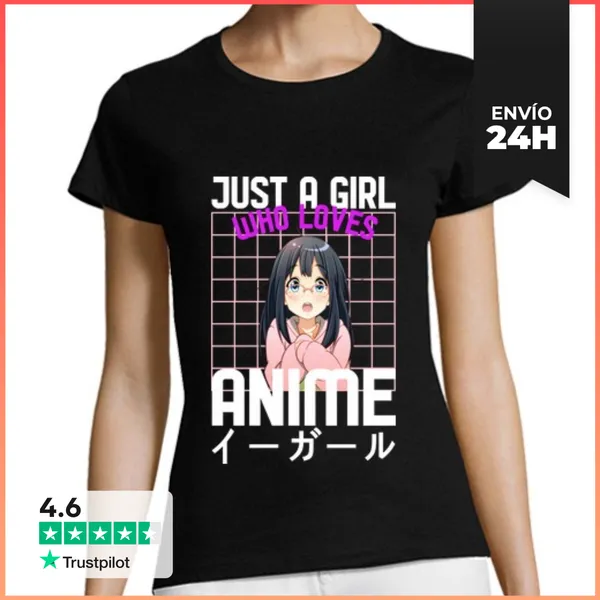 Camiseta Mujer Clásica Regalo Chica E Chica Que Ama El Anime G