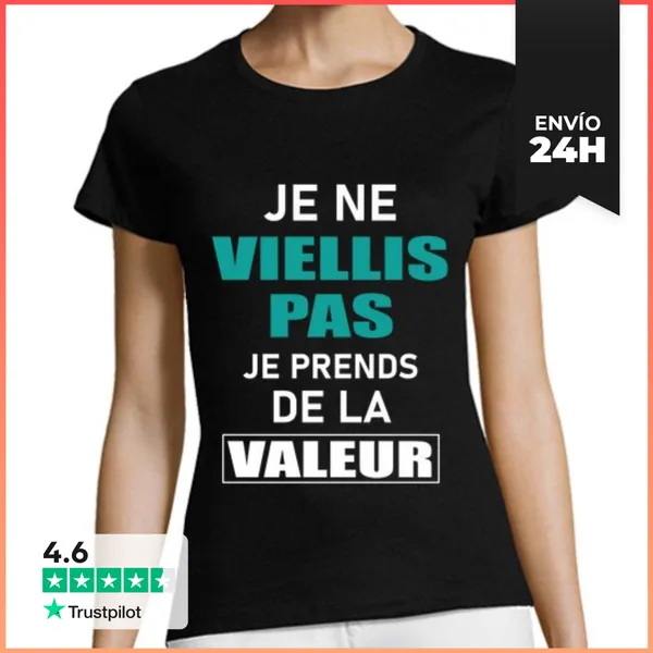 Camiseta Mujer Clásica No Envejezco Regalo De Cumpleaños
