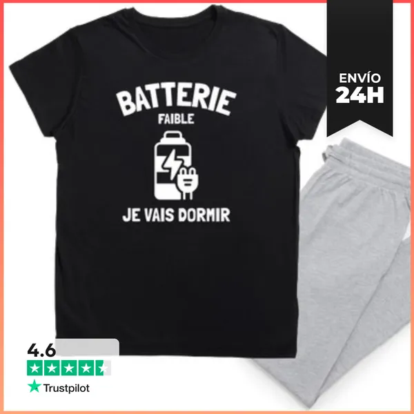 Pijama Batería Baja Dormir Humor Gracioso LaTostadora