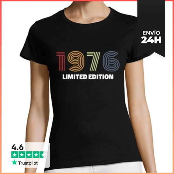 Camiseta Mujer Clásica 50 Cumpleaños 50 Años Vintage 1976