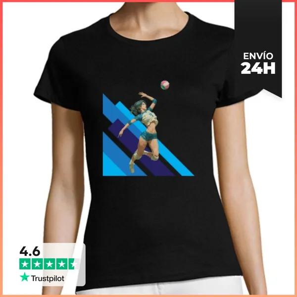 Camiseta Mujer Clásica Jugador De Voleibol Opuesto LaTostadora