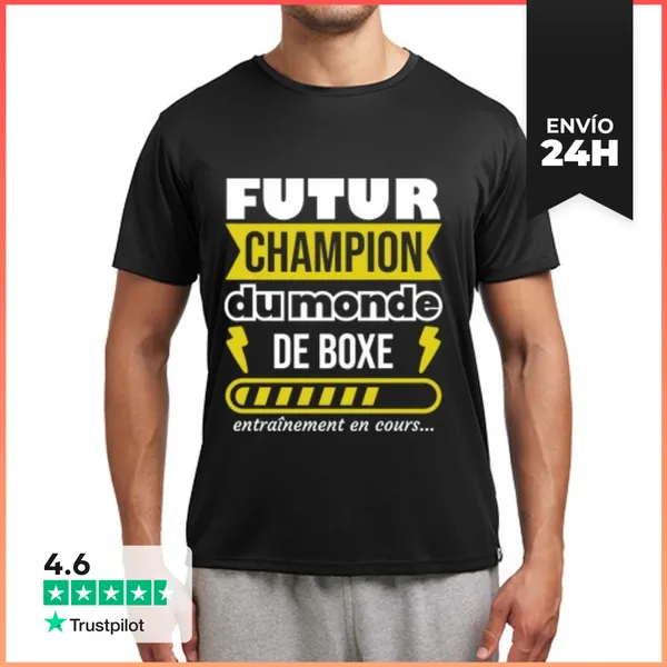 Camiseta Deportiva Hombre Futuro Campeón De Boxeo Boxeador