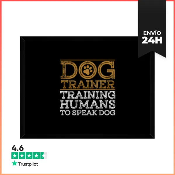 Cuadro Con Marco Horizontal Entrenador De Perros Divertido Para