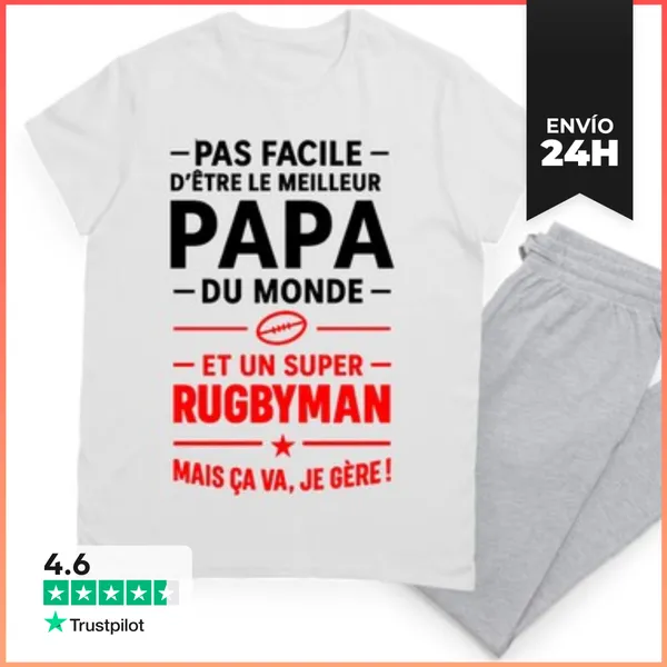 Pijama Mejor Papá Super Rugbista Rugby LaTostadora