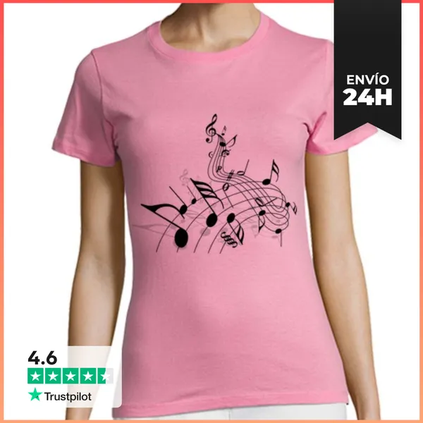 Camiseta Mujer Clásica Music LaTostadora