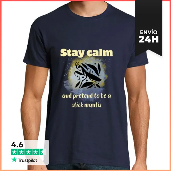 Camiseta Hombre Clásica Manten La Calma LaTostadora