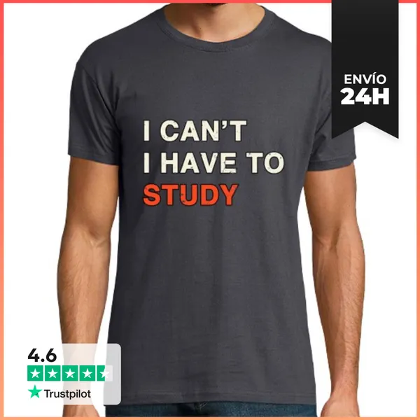 Camiseta Hombre Clásica No Puedo Tener Que Estudiar LaTostadora