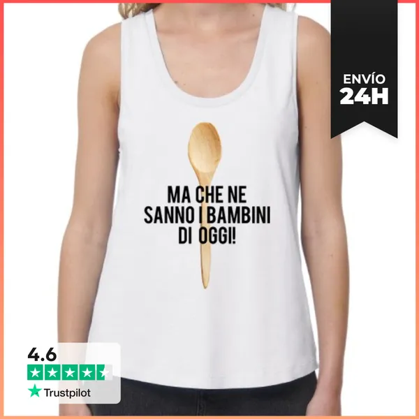 Camiseta Mujer Sin Mangas, Loose Fit Madre LaTostadora
